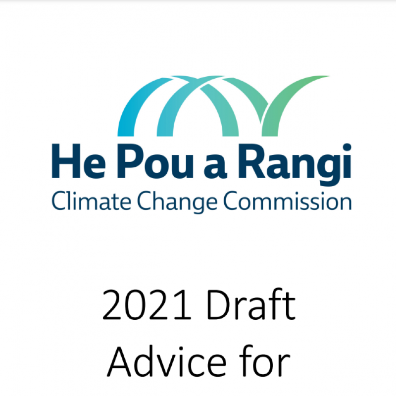 Climate Change Commission 2021 Draft Advice for Consultation document cover