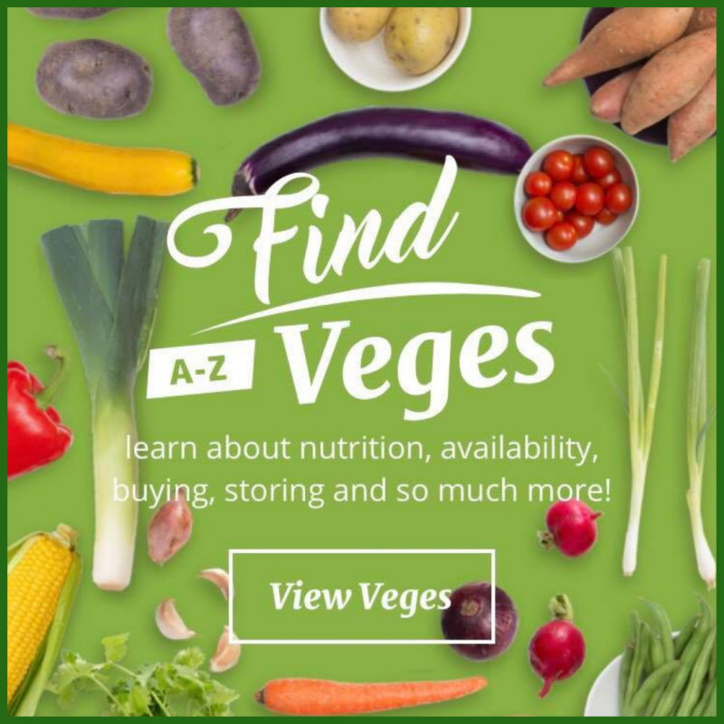 Find veges A Z button Green border Square